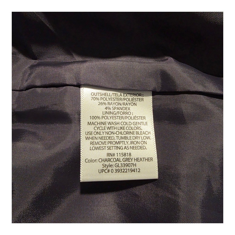 George Women's Size 12 Charcoal Grey Heather Pencil Skirt Business Casual New - Picture 7 of 8